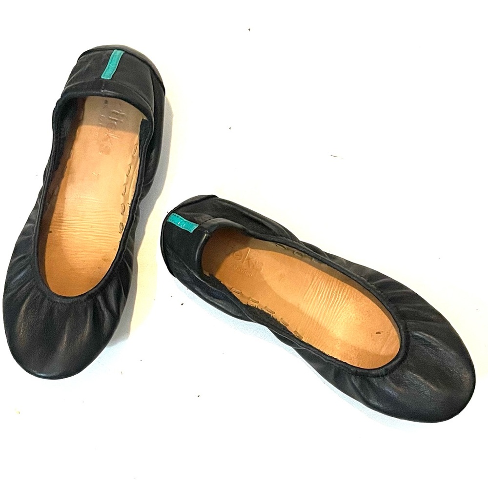 Tieks black flats. Size 7.